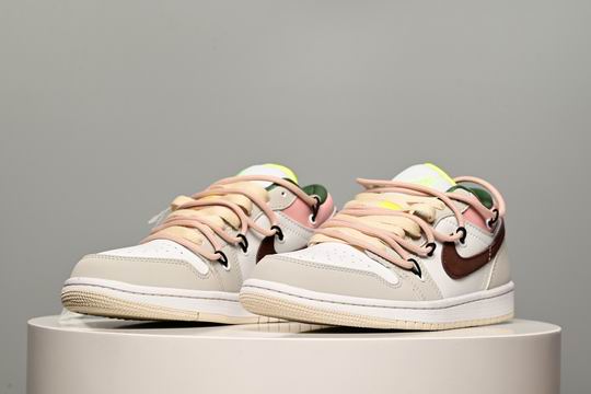 Cheap Air Jordan 1 Low Belief in Beige Pink Men's Women's Basketball Shoes-27 - Click Image to Close